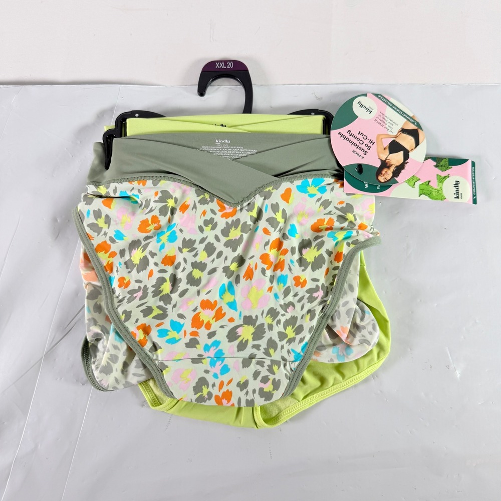Kindly Yours Sustainable So Comfy Hi-Cut Panties 2-Pack XXL